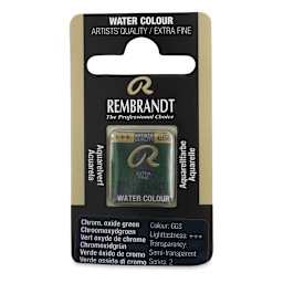 Rembrandt Watercolor Half Pan - Chromium Oxide Green