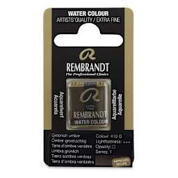 Rembrandt Watercolor Half Pan - Greenish Umber