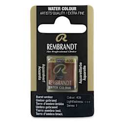 Rembrandt Watercolor Half Pan - Burnt Umber