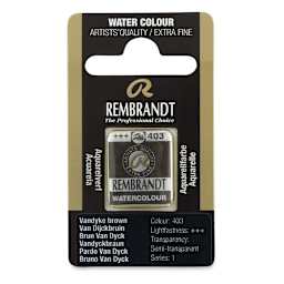 Rembrandt Watercolor Half Pan - Vandyke Brown