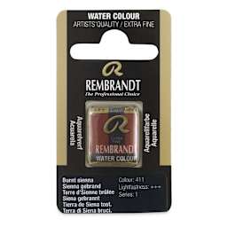 Rembrandt Watercolor Half Pan - Burnt Sienna