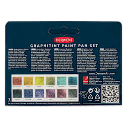 Derwent Graphitint Paint Pan - Set of 12, Assorted back of package