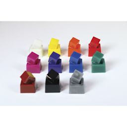 Pebeo Fluid Pigments - Swatches of colors painted on cubes