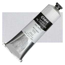 Cranfield Artists' Oil Paint - Zinc White, 225 ml, Tube and swatch