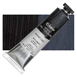 Cranfield Artists' Oil Paint - Payne's Grey, 40 ml, Tube and swatch