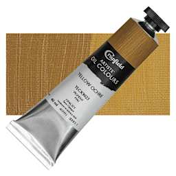 Cranfield Artists' Oil Paint - Yellow Ochre, 40 ml, Tube and swatch