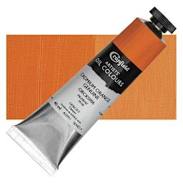 Cranfield Artists' Oil Paint - Cadmium Orange Genuine, 40 ml, Tube and swatch