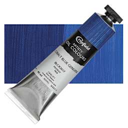 Cranfield Artists' Oil Paint - Cobalt Blue Genuine, 40 ml, Tube and swatch