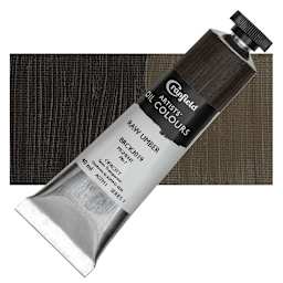 Cranfield Artists' Oil Paint - Raw Umber, 40 ml, Tube and swatch