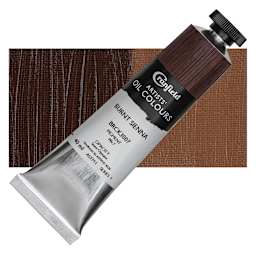 Cranfield Artists' Oil Paint - Burnt Sienna, 40 ml, Tube and swatch