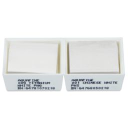 Daler-Rowney Aquafine Watercolors - Set of 2, Titanium White and Chinese White, Half Pan out of package
