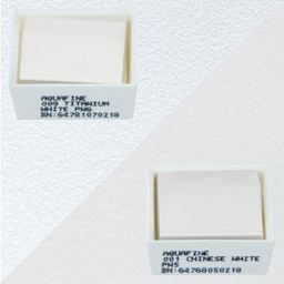 Daler-Rowney Aquafine Watercolors - Set of 2, Titanium White and Chinese White, Half Pans and swatches