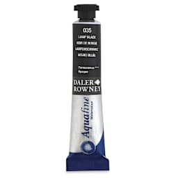 Daler-Rowney Aquafine Watercolor - Lamp Black, 8 ml Tube