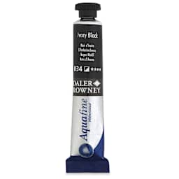 Daler-Rowney Aquafine Watercolor - Ivory Black, 8 ml Tube