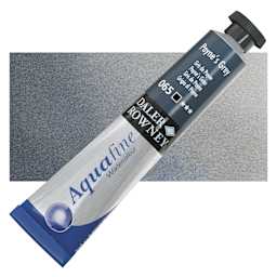 Daler-Rowney Aquafine Watercolor - Payne's Grey, 8 ml, Tube and swatch