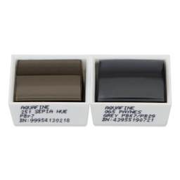 Daler-Rowney Aquafine Watercolors - Set of 2, Sepia Hue and Payne's Grey, Half Pan out of package