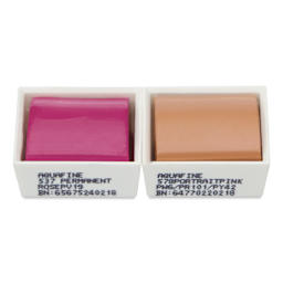 Daler-Rowney Aquafine Watercolors - Set of 2, Permanent Rose and Peach Pink, Half Pan out of package