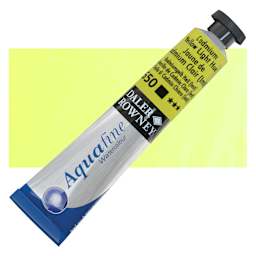 Daler-Rowney Aquafine Watercolor - Cadmium Yellow Light Hue, 8 ml Tube and swatch