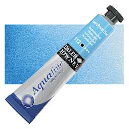 Daler-Rowney Aquafine Watercolor - Coeruleum Hue, 8 ml Tube and swatch