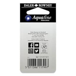 Daler-Rowney Aquafine Watercolors - Set of 2, Ultramarine Blue Light and Ultramarine Blue Dark, Half Pan back of package