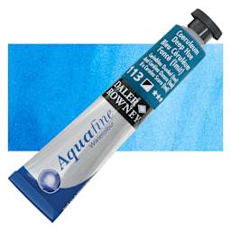 Daler-Rowney Aquafine Watercolor - Coeruleum Deep Hue, 8 ml Tube and swatch