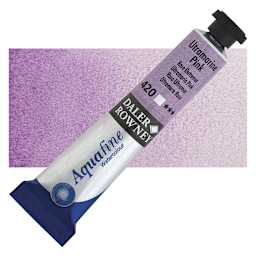 Daler-Rowney Aquafine Watercolor - Ultramarine Pink, 8 ml, Tube and swatch