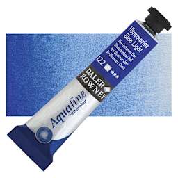 Daler-Rowney Aquafine Watercolor - Ultramarine Blue Light, 8 ml, Tube and swatch