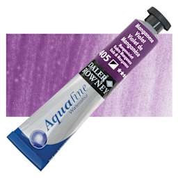 Daler-Rowney Aquafine Watercolor - Manganese Violet, 8 ml Tube and swatch