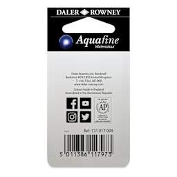 Daler-Rowney Aquafine Watercolors - Set of 2, Cobalt Violet Hue and Permanent Mauve, Half Pan back of package