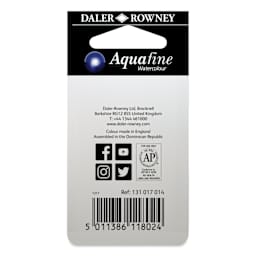 Daler-Rowney Aquafine Watercolors - Set of 2, Viridian Hue and Leaf Green, Half Pan back of package