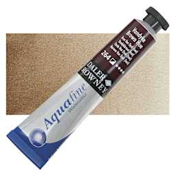 Daler-Rowney Aquafine Watercolor - Vandyke Brown, 8 ml, Tube and swatch