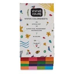 Viviva Colorsheets - Spring Colors, Set of 16 (Front)