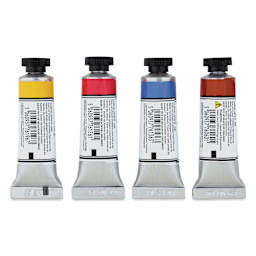 Michael Harding Artists Watercolors - Brienne Brown Intro, Set of 4, 15 ml back of tubes