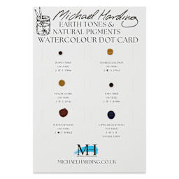 Michael Harding Artists Watercolor - Dot Card, 6 Colors, Earth Tones and Natural Pigments