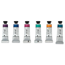 Michael Harding Artists Watercolors - Set of 6, Gem, 15 ml tube back