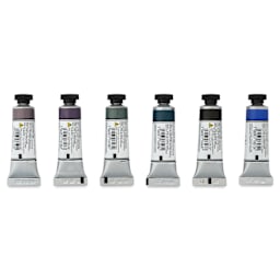 Michael Harding Artists Watercolors - Set of 6, Nocturne, 15 ml back of tube