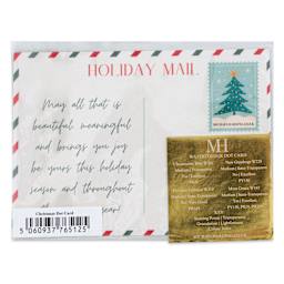 Back of Michael Harding Artists Watercolor - Dot Card, 4 Colors, Christmas Wonderland