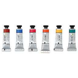 Michael Harding Artists Watercolors - Set of 6, On the Move, 15 ml back of tube