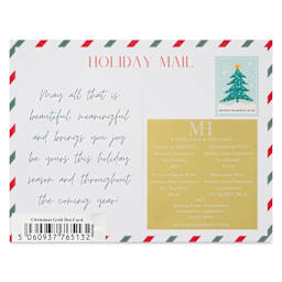 Back of Michael Harding Artists Watercolor - Dot Card, 4 Colors, Christmas with Gold Foil