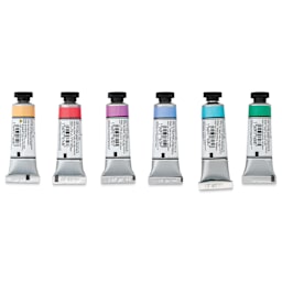 Michael Harding Artists Watercolors - Set of 6, Pastel, 15 ml back of tube