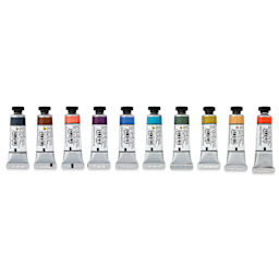 Michael Harding Artists Watercolors - Set of 10, Wild Nature, 15 ml back of tubes