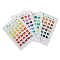 Michael Harding Artists Watercolor Hand Painted Color Chart