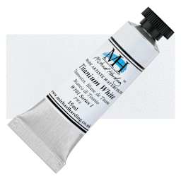 Michael Harding Artists Watercolor - Titanium White, 15 ml tube and swatch