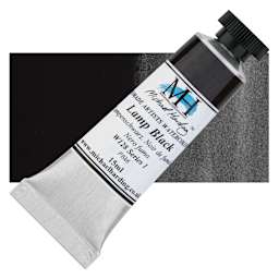 Michael Harding Artists Watercolor - Lamp Black, 15 ml tube and swatch