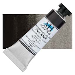 Michael Harding Artists Watercolor - Vine Black, 15 ml tube and swatch