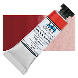 Michael Harding Artists Watercolor - Cadmium Red Deep, 15 ml tube and swatch