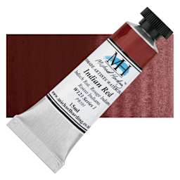 Michael Harding Artists Watercolor - Indian Red, 15 ml tube and swatch