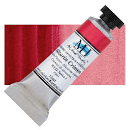 Michael Harding Artists Watercolor - Alizarin Crimson, 15 ml tube and swatch
