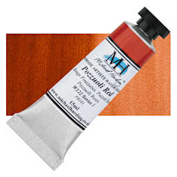 Michael Harding Artists Watercolor - Pozzuoli Red, 15 ml tube and swatch
