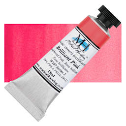 Michael Harding Artists Watercolor - Brilliant Pink, 15 ml tube and swatch